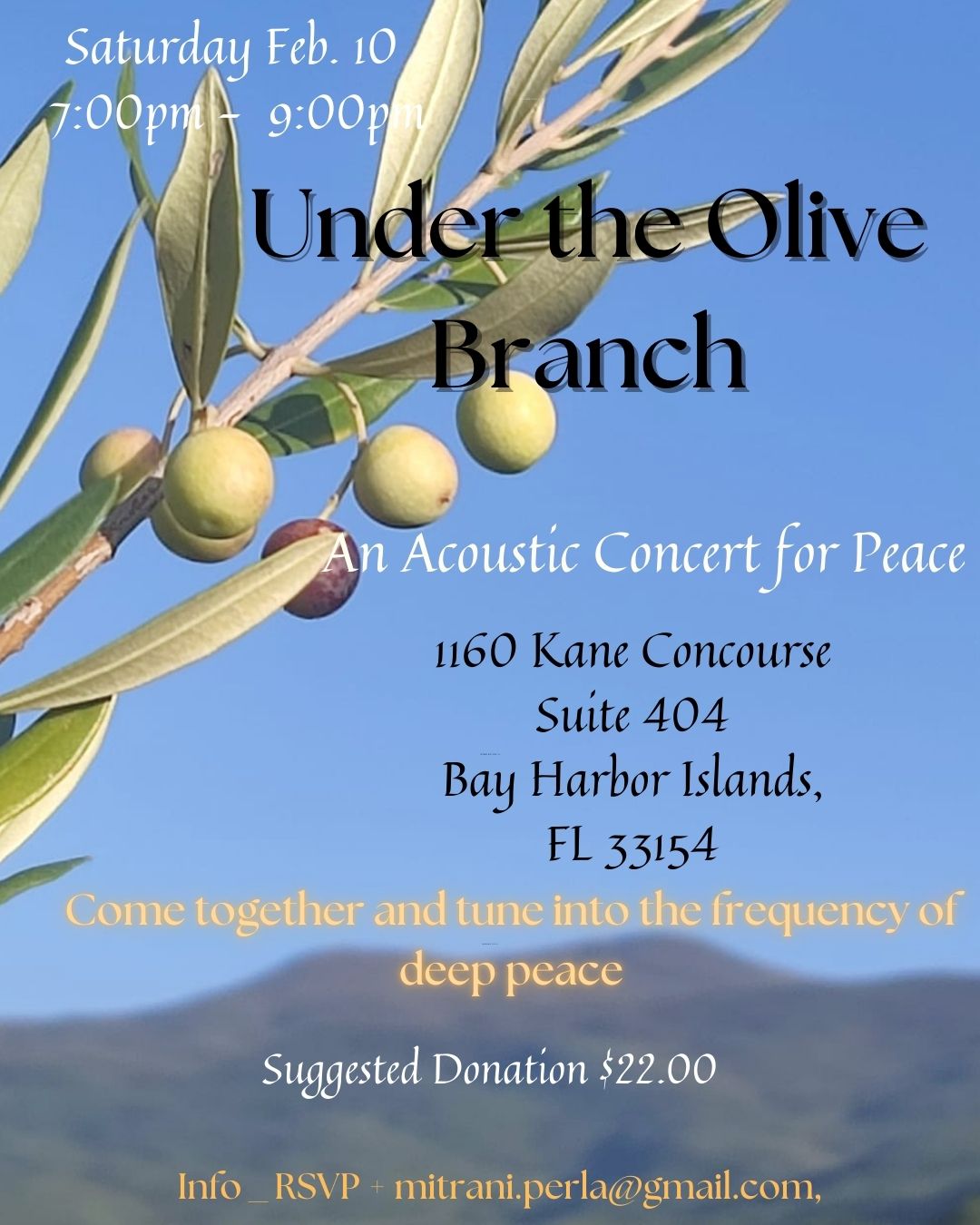 Under the Olive Branch - An Acoustic Concert for Peace